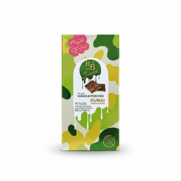 RB Dubai Filling Kunafa Pistachios Chocolate Bar 200g