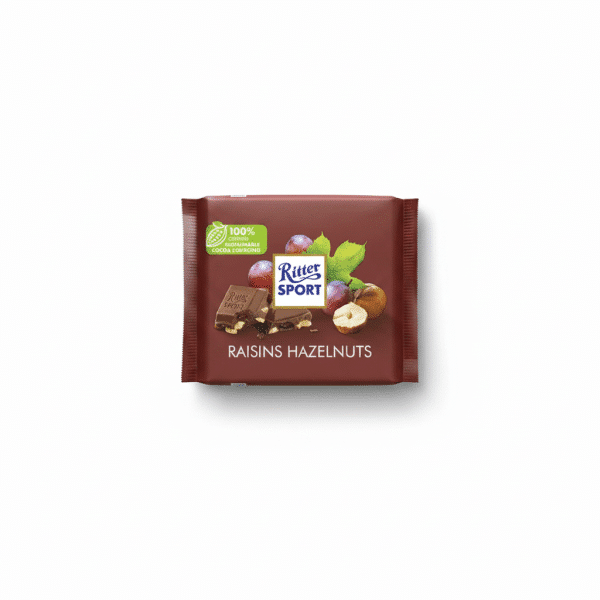 Ritter Sport Raisins Hazelnuts 100gm Chocolate Bar