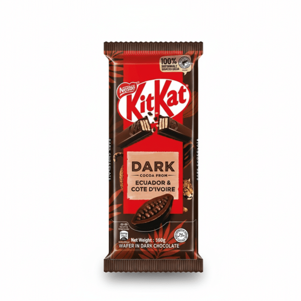 KitKat Dark Cocoa From Ecuador & Cote D'ivoire Wafer In Dark Chocolate 160g
