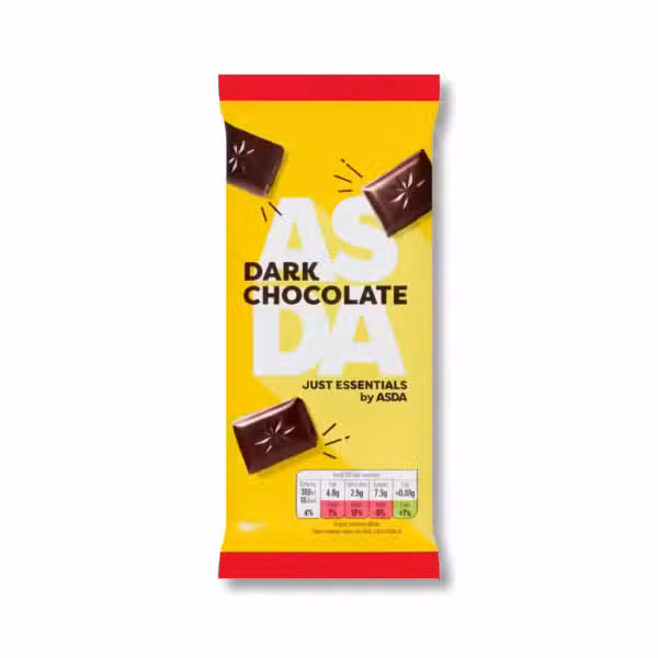Asda Dark Chocolate Just Essentials 100g