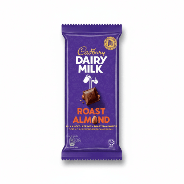 Cadbury Dairy Milk Roast Almond Milk Chocolate With Roasted Almonds 130gm
