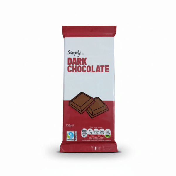 Simply Dark Chocolate Bar 100gm Fairtrade