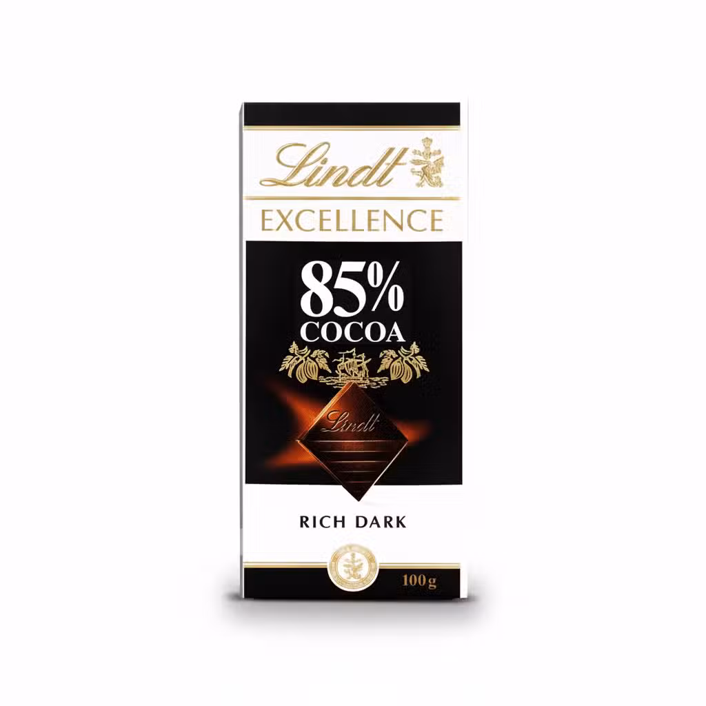 Lindt Excellence 85% Cocoa Rich Dark Chocolate Bar 100g