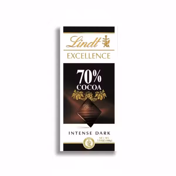 Lindt Excellence 70% Cocoa Intense Dark Chocolate Bar 100gm