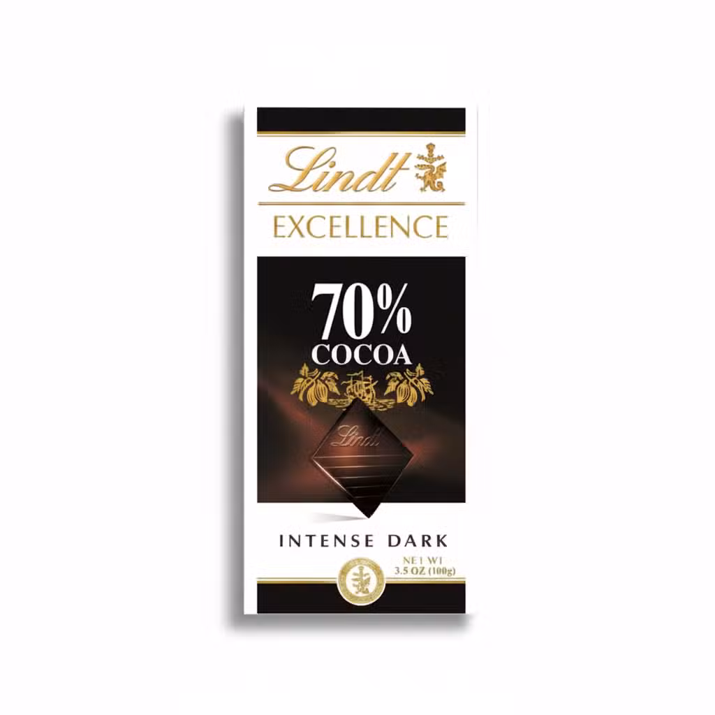 Lindt Excellence 70% Cocoa Intense Dark Chocolate Bar 100gm