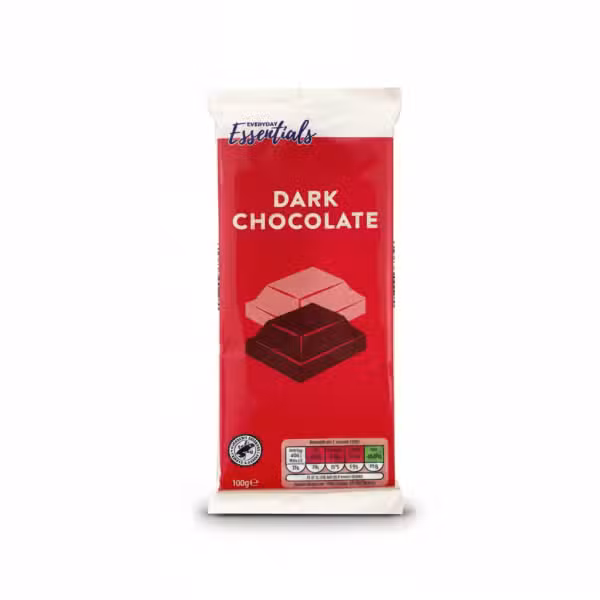 Everyday Essentials Dark Chocolate 100gm Bar