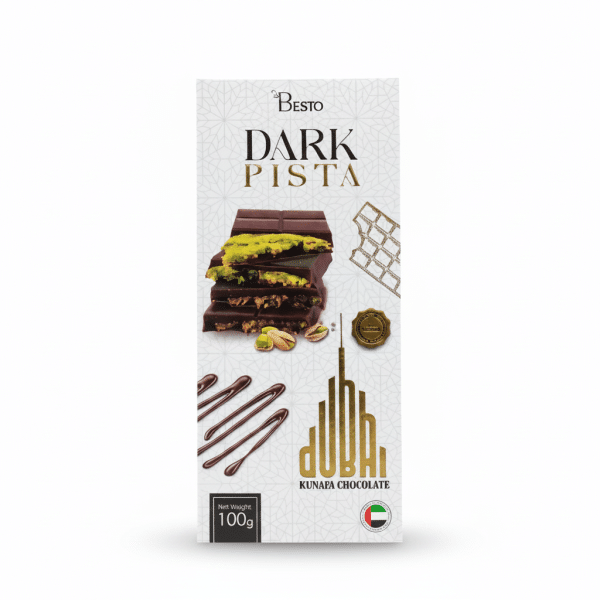 Besto Dark Pista Kunafa Chocolate 100gm