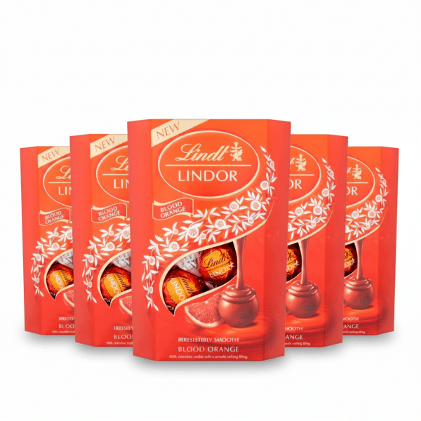Lindt Lindor Blood Orange Chocolate Truffles 200g Milk Chocolate Smooth Orange Filling