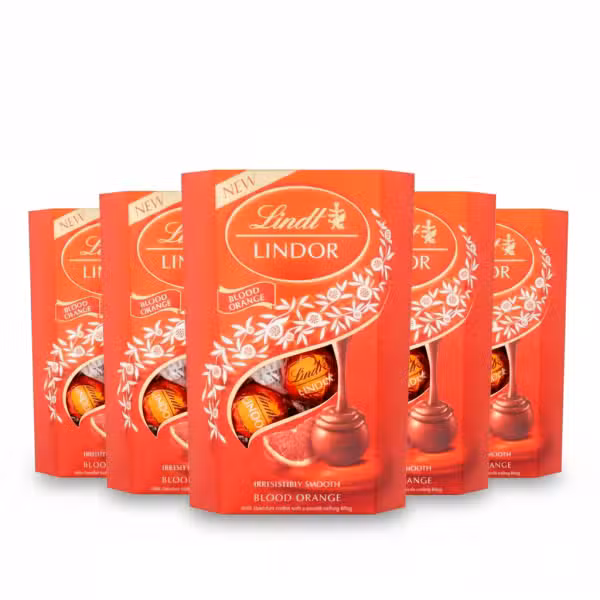 Lindt Lindor Blood Orange Chocolate Truffles 200g Milk Chocolate Smooth Orange Filling