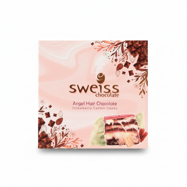 Swiss Chocolate Angel Hair Chocolate Strawberry Cotton Candy 100gm