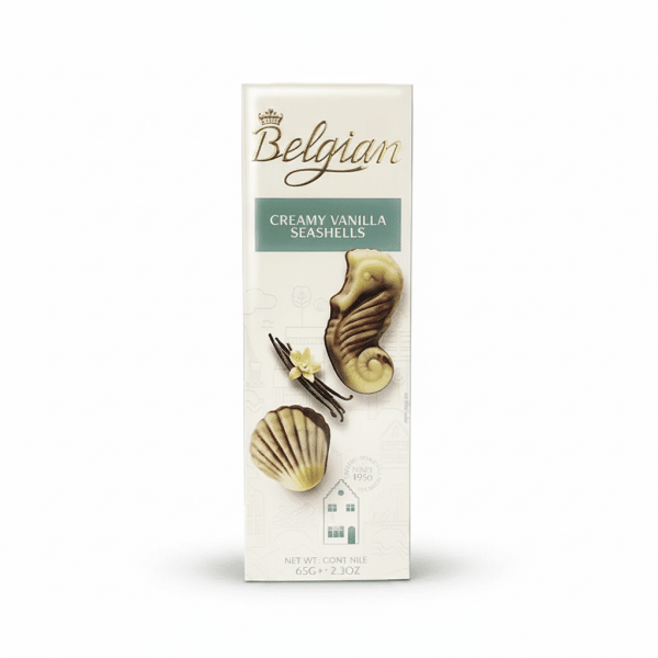 Belgian Creamy Vanilla Seashells 65g 2.3oz