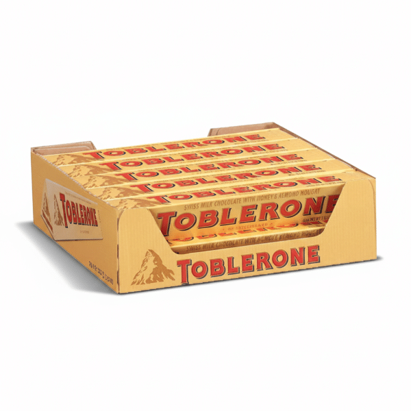 Toblerone Swiss Milk Chocolate Honey Almond Nougat Bar 100gm