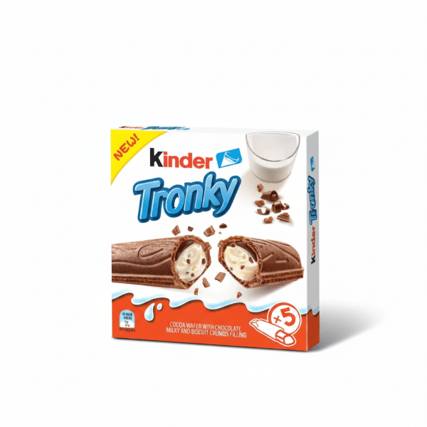 Kinder Tronky Cocoa Wafer With Chocolate Milky And Biscuit Crumbs Filling 90gm