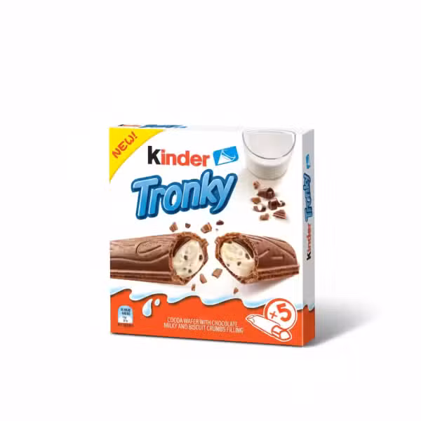 Kinder Tronky Cocoa Wafer With Chocolate Milky And Biscuit Crumbs Filling 90gm