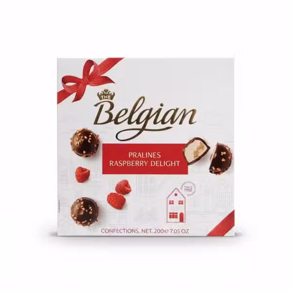 The Belgian Pralines Raspberry Delight Chocolate Confections 200g 7.05oz
