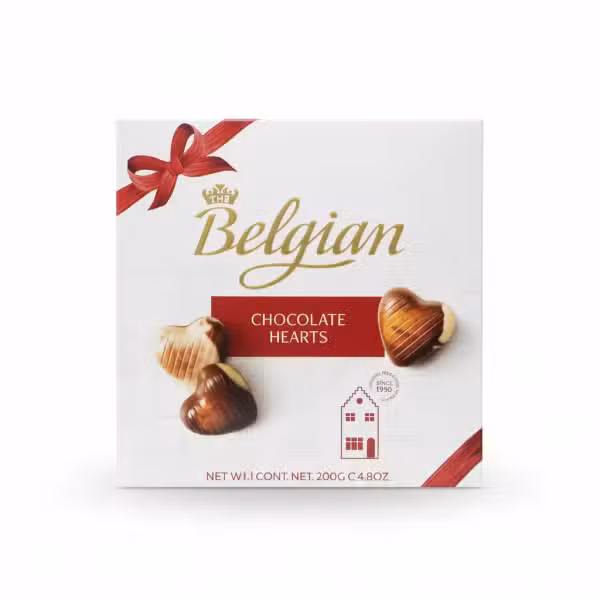 The Belgian Chocolate Hearts 200g