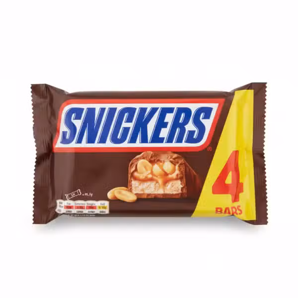 Snickers 4 Bars Chocolate Pack 166.8g