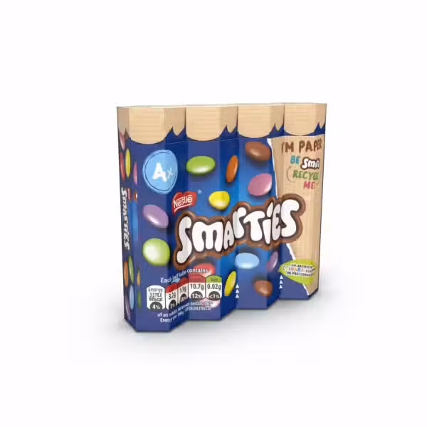 Nestle Smarties 4 Tube Pack Pouch 152gm Chocolate Candies