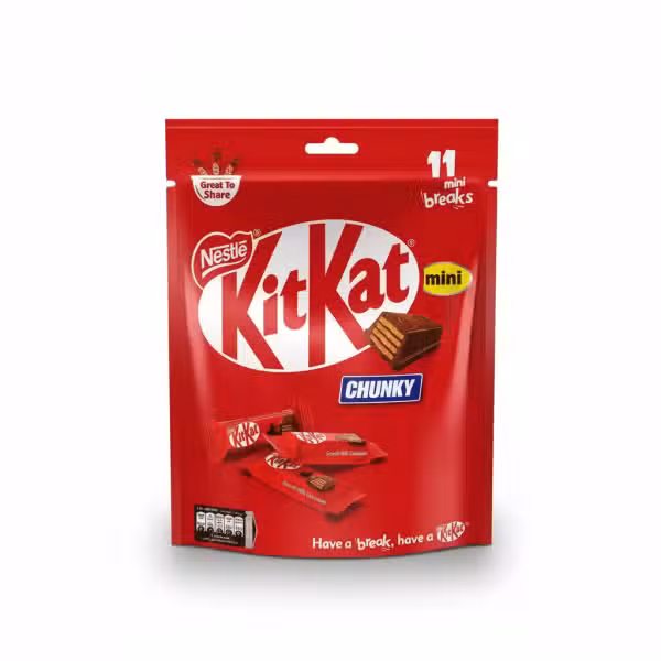 Nestle KitKat Chunky Mini Chocolate Pack 176gm 11 Mini Breaks