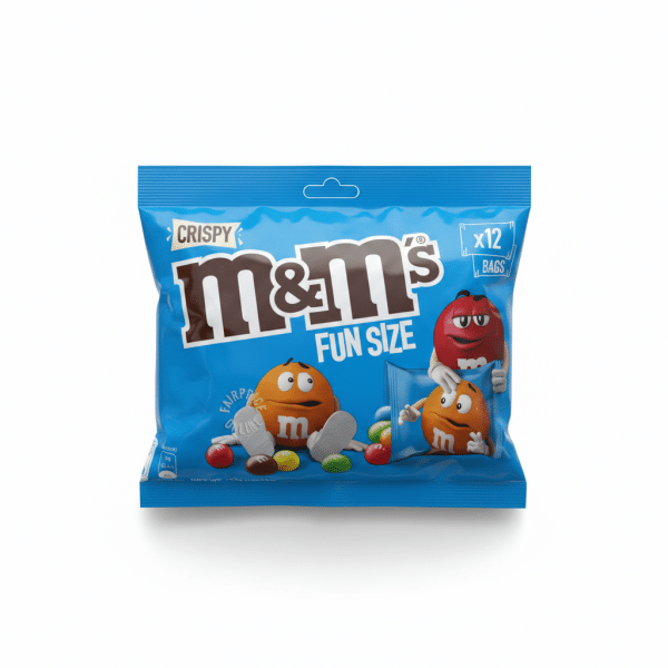 M&Ms Crispy Fun Size 12 Bags 144G