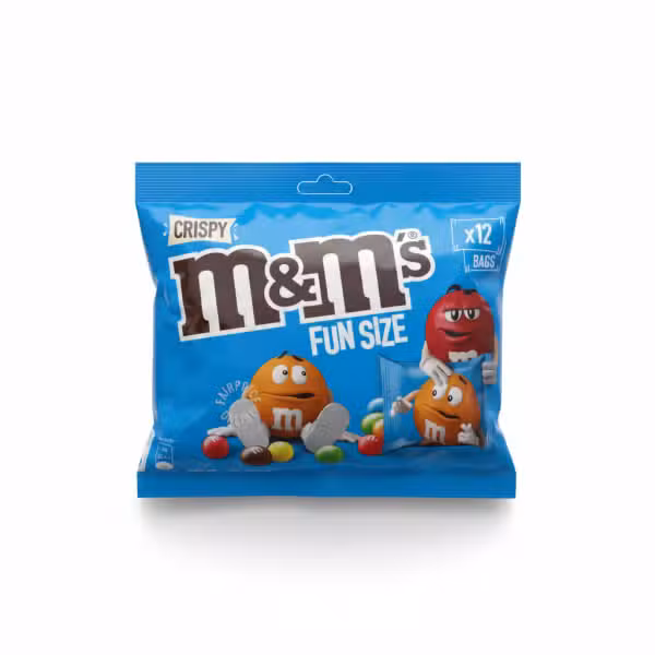 M&Ms Crispy Fun Size 12 Bags 144G