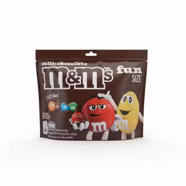 M&Ms Milk Chocolate Fun Size 13 Bags 175.5g