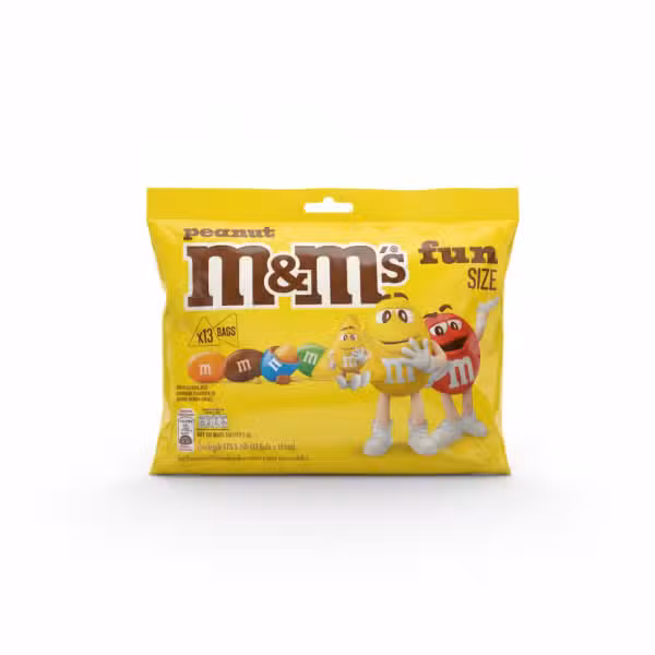 M&M's Peanut Fun Size 13 Bags 175.5g