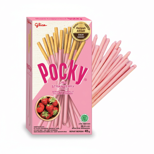 Glico Pocky Strawberry Stick Biscuits 45g Halal