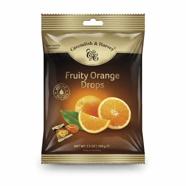 Cavendish & Harvey Fruity Orange Drops Individually Wrapped 100gm