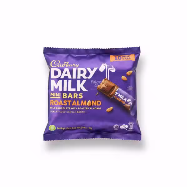 Cadbury Dairy Milk Roast Almond Mini Bars Milk Chocolate 150g
