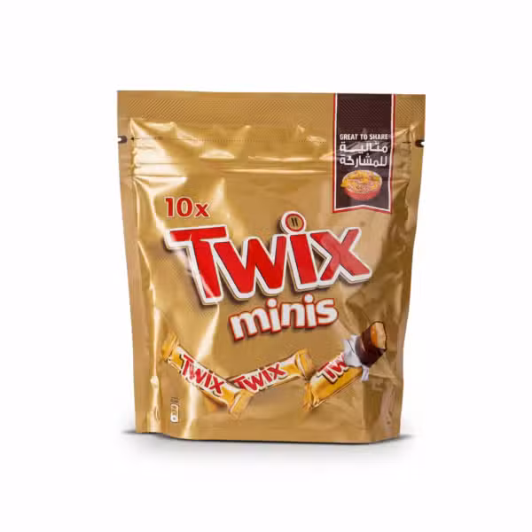 Twix Minis 10x Chocolate Caramel Cookie Bar 200gm