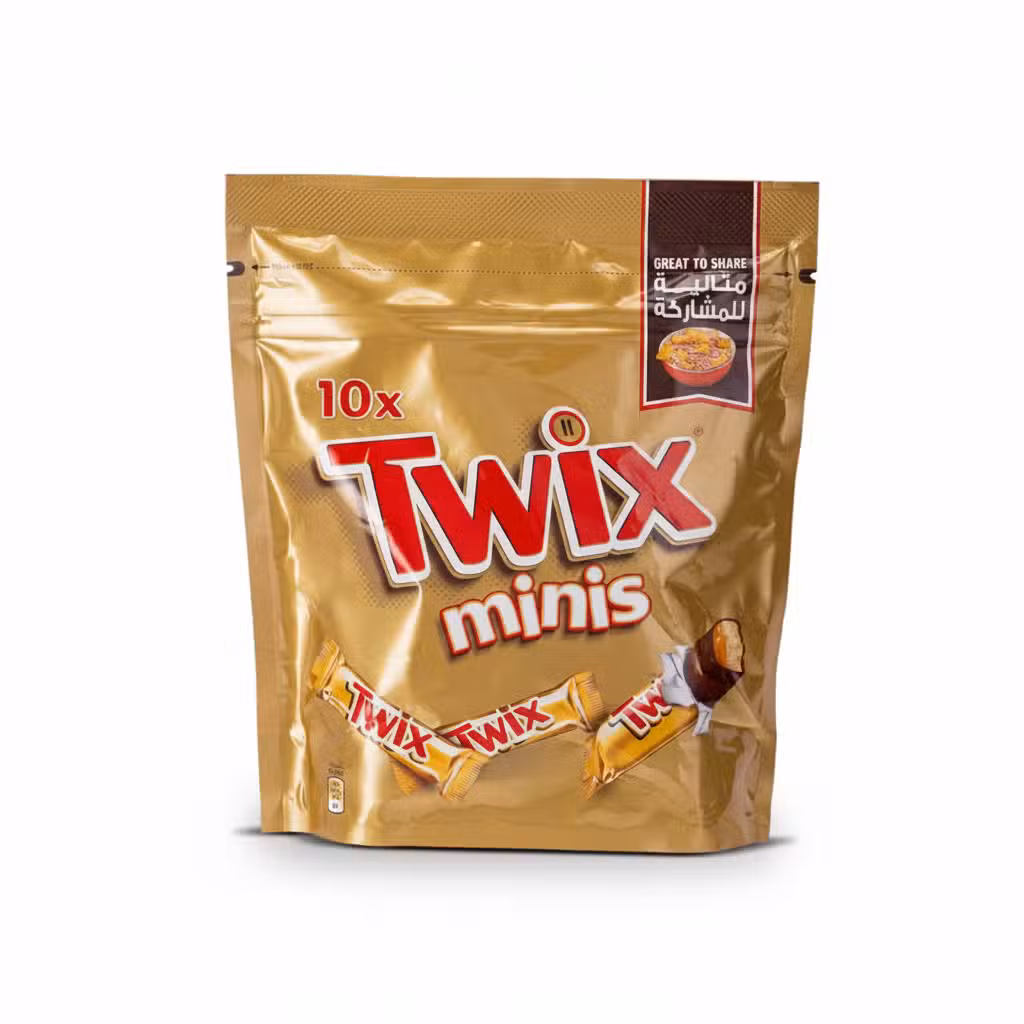 Twix Minis 10x Chocolate Caramel Cookie Bar 200gm