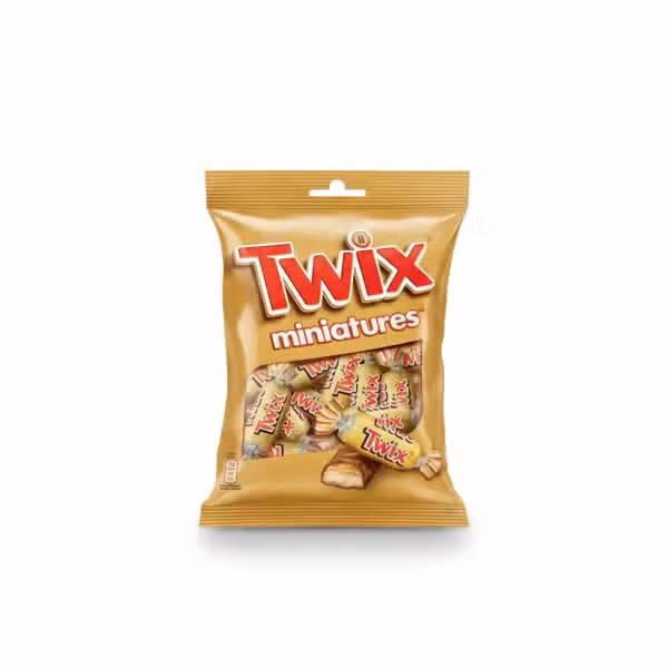 Twix miniatures 150gm chocolate candy bar snack pack