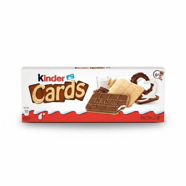 Kinder Cards 128gm Wafer Biscuits Chocolate Cream