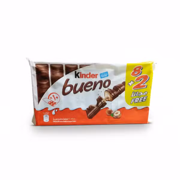 Kinder Bueno 8+2 Free Chocolate Bars 10 Pieces 430gm