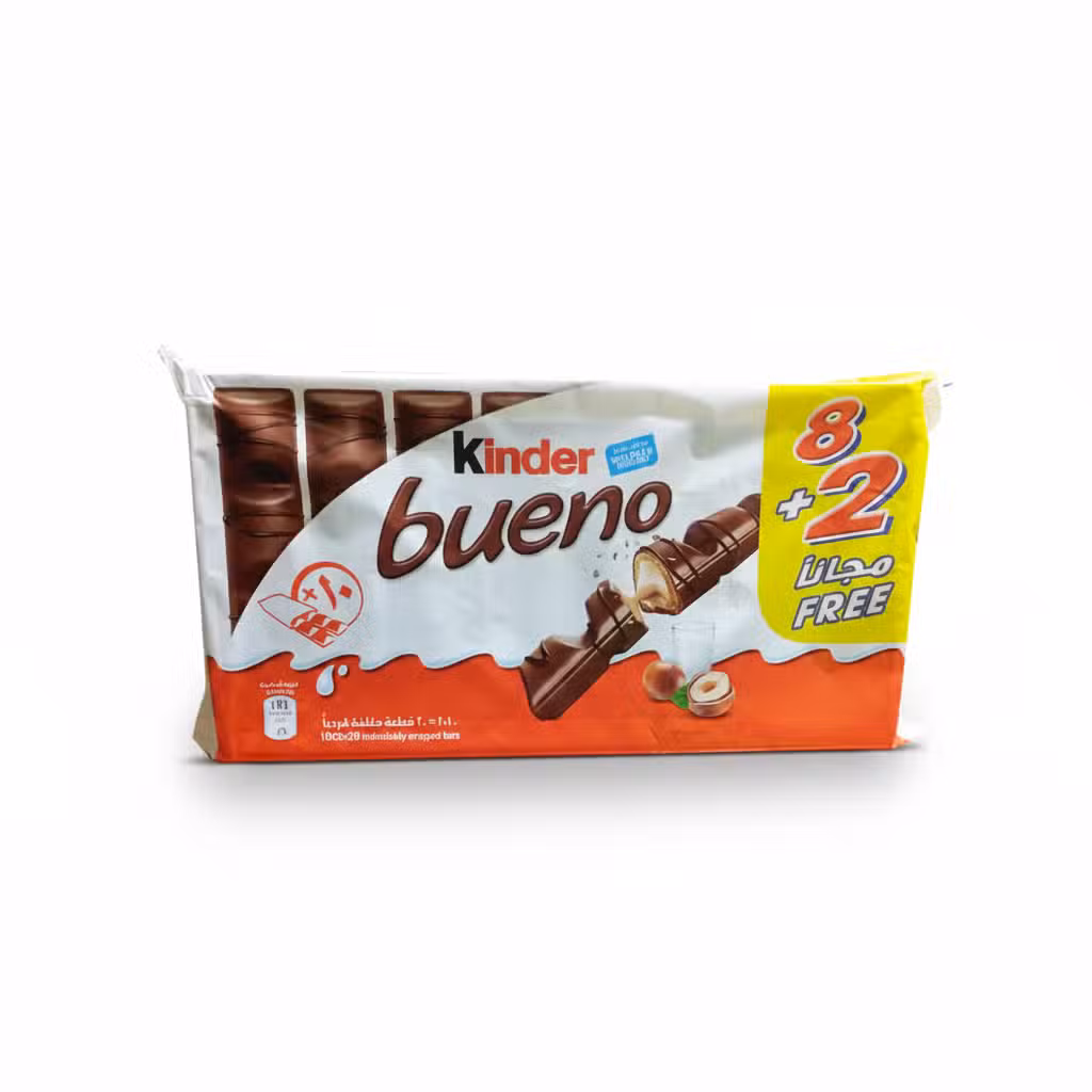 Kinder Bueno 8+2 Free Chocolate Bars 10 Pieces 430gm