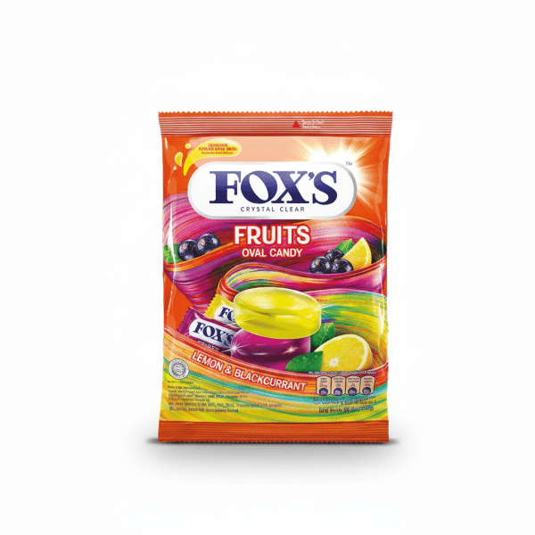 Fox's Fruits Lemon Blackcurrant Oval Candy 125gm
