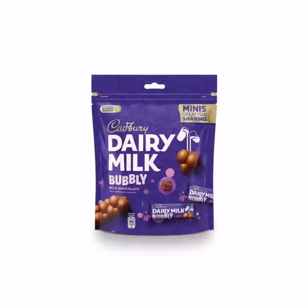 Cadbury Dairy Milk Bubbly Milk Chocolate Minis 168gm