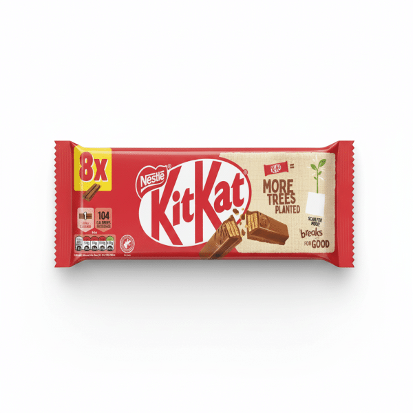 Nestle KitKat 2 Finger Chocolate Bars 165.6g 8x More Trees Planted