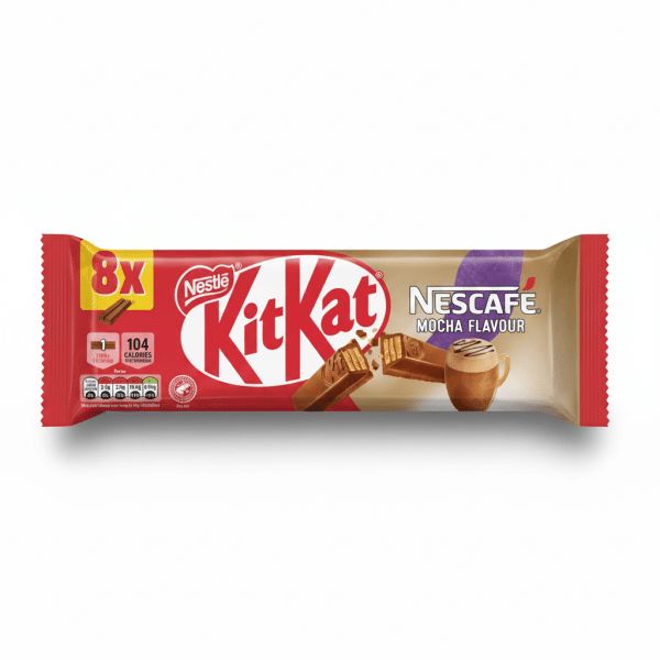 Nestle KitKat Nescafe Mocha Flavour 8x 2 Finger Chocolate Bar 104 Calories