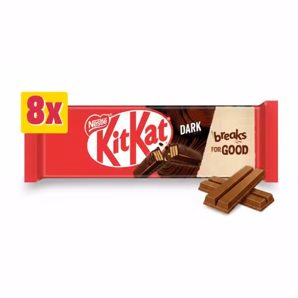 Nestle KitKat Dark Chocolate Bar 165.6g 8x