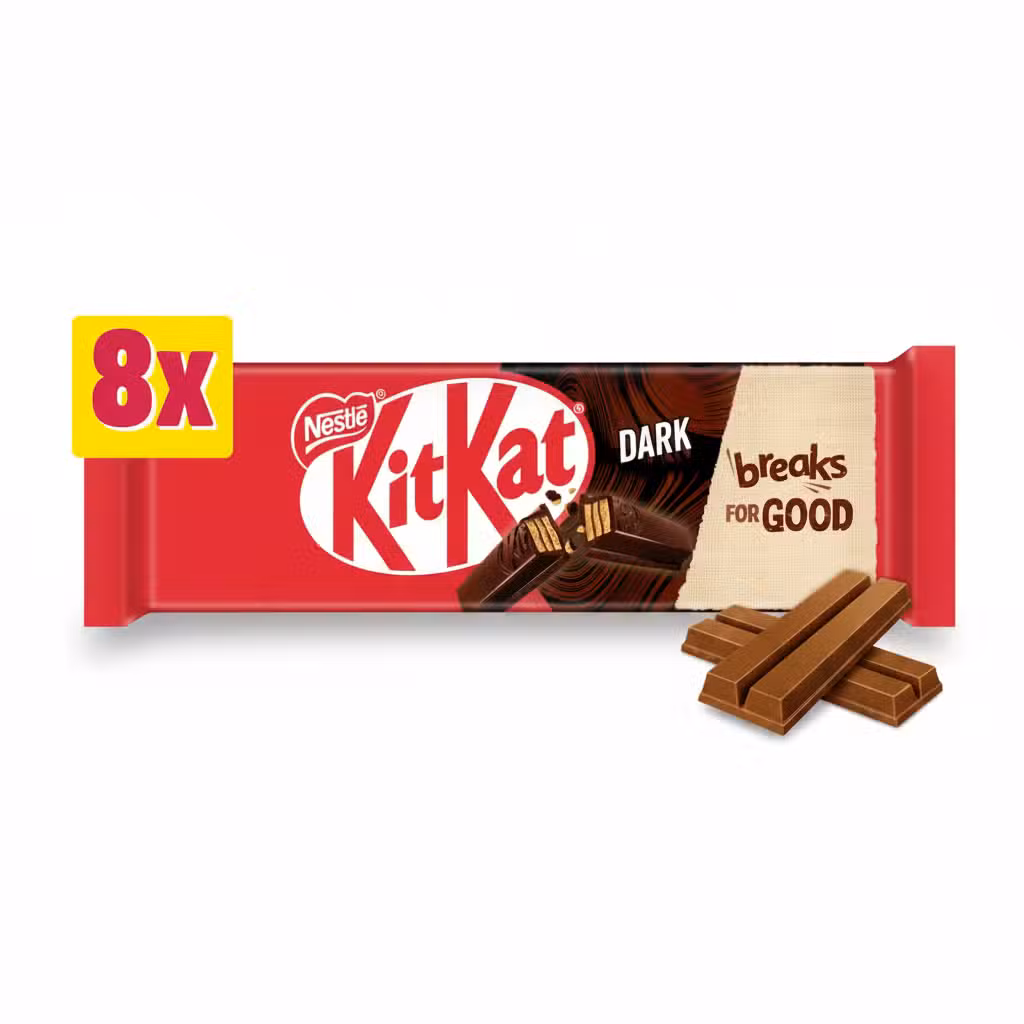 Nestle KitKat Dark Chocolate Bar 165.6g 8x
