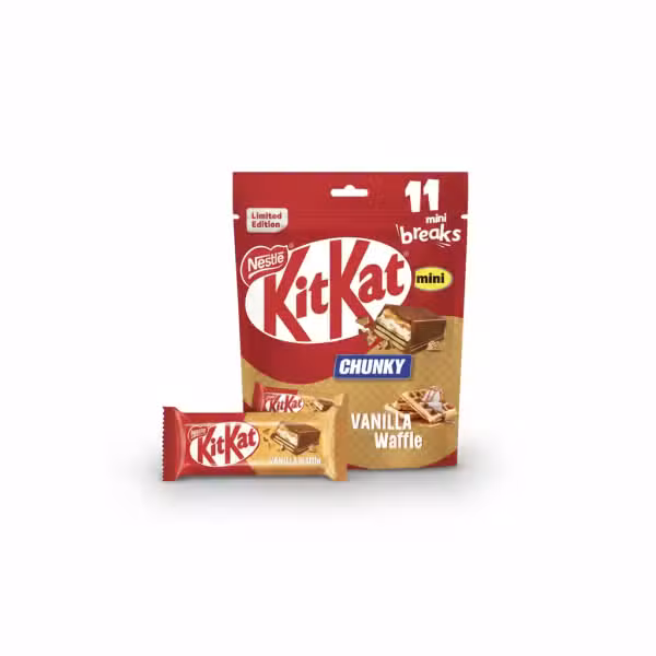 Nestle KitKat Mini Chunky Vanilla Waffle 11 Mini Breaks Limited Edition
