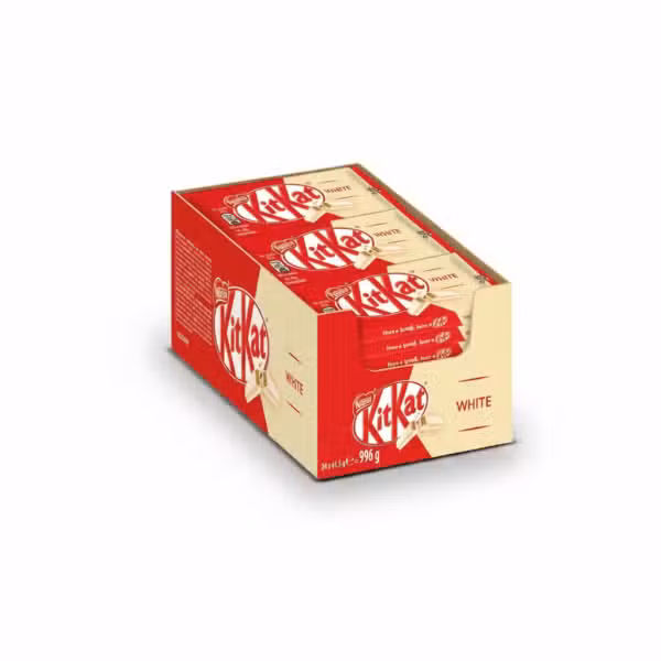Nestle KitKat White Chocolate Bar 4 Fingers 24 Pieces 996g