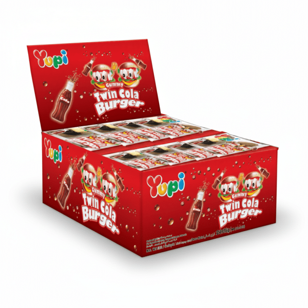 Yupi Twin Cola Burger Gummy Box 336gm