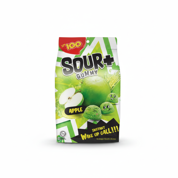 Sour+ Gummy Apple 95g Instant Wake Up Call