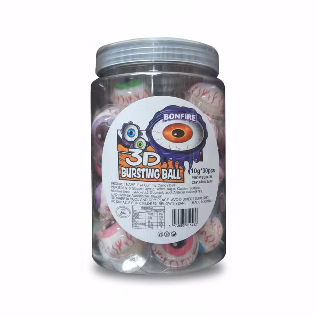 Bonfire 3D Bursting Ball Eye Gummy Candy 300gm