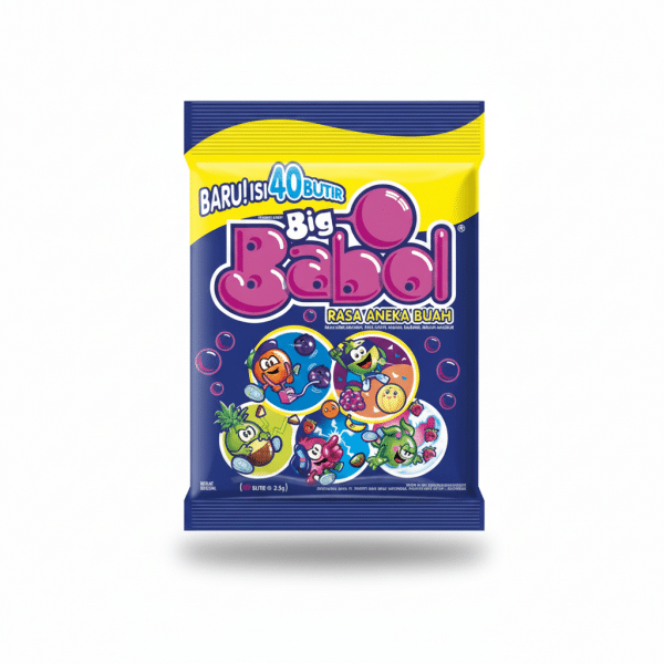 Big Babol Tutty Frutty 40 Butir Rasa Aneka Buah Chewy Candy
