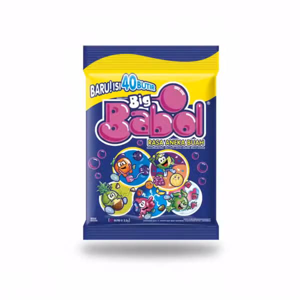 Big Babol Tutty Frutty 40 Butir Rasa Aneka Buah Chewy Candy
