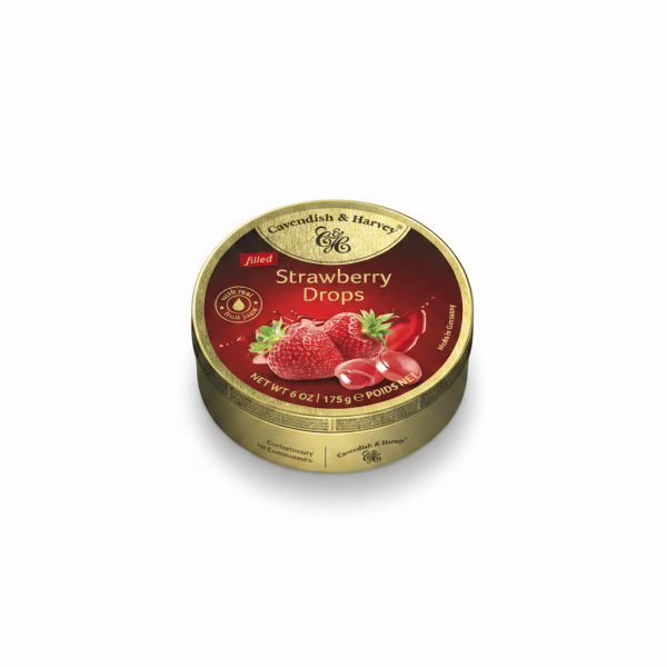 Cavendish & Harvey Strawberry Drops 175gm Filled With Real Fruit Juice